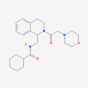 molecular formula C23H33N3O3 B2998647 N-{[2-(吗啉-4-基乙酰)-1,2,3,4-四氢异喹啉-1-基]甲基}环己烷甲酰胺 CAS No. 301354-87-0