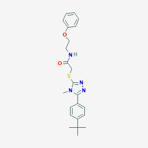 molecular formula C23H28N4O2S B299865 2-{[5-(4-tert-butylphenyl)-4-methyl-4H-1,2,4-triazol-3-yl]sulfanyl}-N-(2-phenoxyethyl)acetamide 