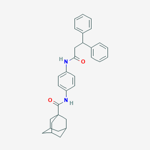 molecular formula C32H34N2O2 B299866 N-{4-[(3,3-diphenylpropanoyl)amino]phenyl}-1-adamantanecarboxamide 