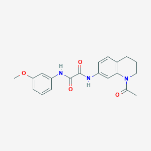 molecular formula C20H21N3O4 B2998672 N'-(1-乙酰-3,4-二氢-2H-喹啉-7-基)-N-(3-甲氧基苯基)草酰胺 CAS No. 898466-15-4