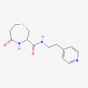 molecular formula C13H17N3O2S B2998689 5-oxo-N-(2-(pyridin-4-yl)ethyl)-1,4-thiazepane-3-carboxamide CAS No. 1396563-90-8