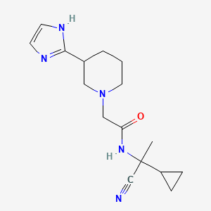 molecular formula C16H23N5O B2998692 N-(1-氰基-1-环丙基乙基)-2-[3-(1H-咪唑-2-基)哌啶-1-基]乙酰胺 CAS No. 1607027-81-5