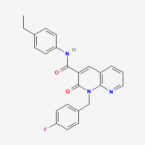 molecular formula C24H20FN3O2 B2998693 N-(4-乙基苯基)-1-(4-氟苄基)-2-氧代-1,2-二氢-1,8-萘啶-3-甲酰胺 CAS No. 946208-25-9