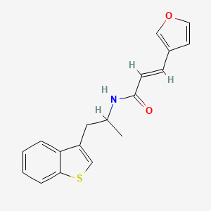 B2998704 (E)-N-(1-(benzo[b]thiophen-3-yl)propan-2-yl)-3-(furan-3-yl)acrylamide CAS No. 2035008-04-7