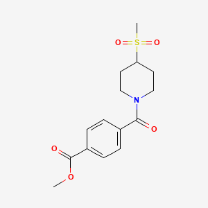 B2998708 Methyl 4-(4-(methylsulfonyl)piperidine-1-carbonyl)benzoate CAS No. 1448038-29-6