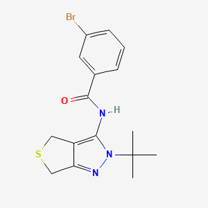 molecular formula C16H18BrN3OS B2998709 3-溴-N-(2-(叔丁基)-4,6-二氢-2H-噻吩并[3,4-c]吡唑-3-基)苯甲酰胺 CAS No. 361168-67-4