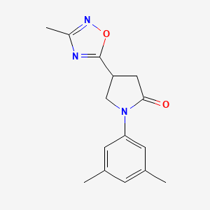 B2998714 1-(3,5-Dimethylphenyl)-4-(3-methyl-1,2,4-oxadiazol-5-yl)pyrrolidin-2-one CAS No. 1171554-68-9