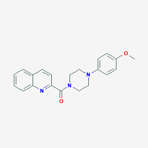 molecular formula C21H21N3O2 B299872 2-[4-(4-Methoxyphenyl)piperazine-1-carbonyl]quinoline 