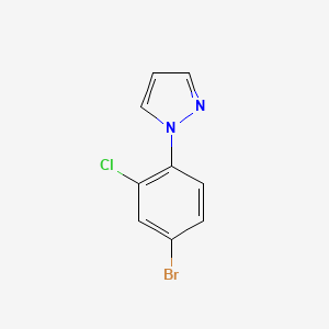 molecular formula C9H6BrClN2 B2998722 1-(4-bromo-2-chlorophenyl)-1H-pyrazole CAS No. 1784581-61-8