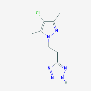 B2998726 5-[2-(4-Chloro-3,5-dimethyl-pyrazol-1-yl)-ethyl]-2H-tetrazole CAS No. 1005566-25-5