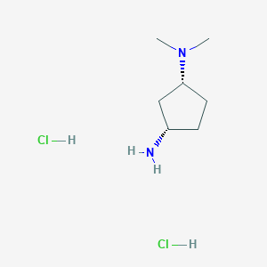 B2998727 (1S,3R)-3-N,3-N-Dimethylcyclopentane-1,3-diamine;dihydrochloride CAS No. 2230913-58-1