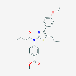 molecular formula C26H30N2O4S B299873 Methyl 4-{butyryl[4-(4-ethoxyphenyl)-5-propyl-1,3-thiazol-2-yl]amino}benzoate 