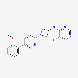 molecular formula C19H19FN6O B2998738 5-Fluoro-N-[1-[6-(2-methoxyphenyl)pyridazin-3-yl]azetidin-3-yl]-N-methylpyrimidin-4-amine CAS No. 2415518-86-2