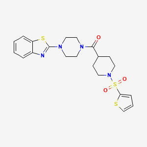 (4-(Benzo[d]thiazol-2-yl)piperazin-1-yl)(1-(thiophen-2-ylsulfonyl)piperidin-4-yl)methanone