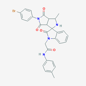 molecular formula C29H25BrN4O4 B299875 2-[5-(4-bromophenyl)-1-methyl-2',4,6-trioxospiro[1,2,3a,6a-tetrahydropyrrolo[3,4-c]pyrrole-3,3'-indole]-1'-yl]-N-(4-methylphenyl)acetamide 