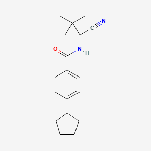 N-(1-Cyano-2,2-dimethylcyclopropyl)-4-cyclopentylbenzamide