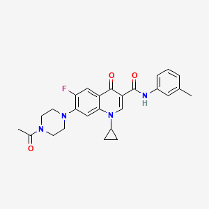 [7-(4-acetylpiperazinyl)-1-cyclopropyl-6-fluoro-4-oxo(3-hydroquinolyl)]-N-(3-m ethylphenyl)carboxamide
