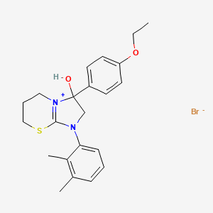 1-(2,3-dimethylphenyl)-3-(4-ethoxyphenyl)-3-hydroxy-3,5,6,7-tetrahydro-2H-imidazo[2,1-b][1,3]thiazin-1-ium bromide