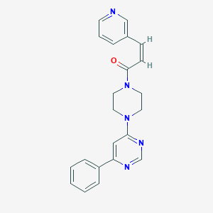 (Z)-1-(4-(6-phenylpyrimidin-4-yl)piperazin-1-yl)-3-(pyridin-3-yl)prop-2-en-1-one