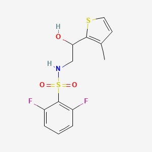 2,6-difluoro-N-(2-hydroxy-2-(3-methylthiophen-2-yl)ethyl)benzenesulfonamide