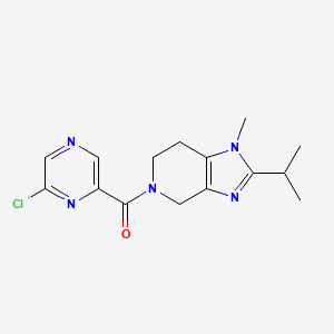 2-chloro-6-[1-methyl-2-(propan-2-yl)-1H,4H,5H,6H,7H-imidazo[4,5-c]pyridine-5-carbonyl]pyrazine