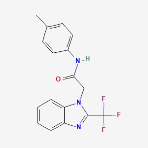 N-(4-methylphenyl)-2-[2-(trifluoromethyl)-1H-1,3-benzimidazol-1-yl]acetamide