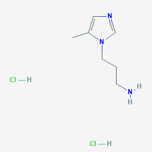 molecular formula C7H15Cl2N3 B2998790 3-(5-甲基-1H-咪唑-1-基)丙-1-胺二盐酸盐 CAS No. 1423034-32-5