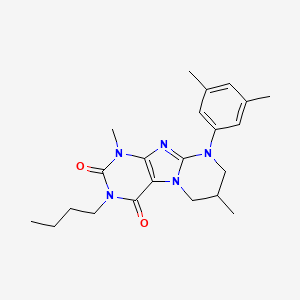 B2998794 3-butyl-9-(3,5-dimethylphenyl)-1,7-dimethyl-7,8-dihydro-6H-purino[7,8-a]pyrimidine-2,4-dione CAS No. 845663-94-7