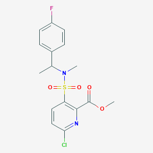 B2998797 Methyl 6-chloro-3-{[1-(4-fluorophenyl)ethyl](methyl)sulfamoyl}pyridine-2-carboxylate CAS No. 1384703-84-7