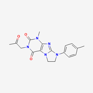 1-methyl-3-(2-oxopropyl)-8-(p-tolyl)-7,8-dihydro-1H-imidazo[2,1-f]purine-2,4(3H,6H)-dione