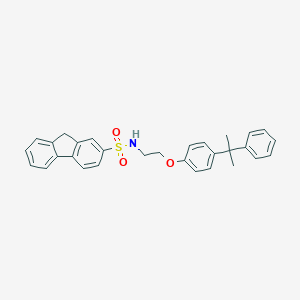molecular formula C30H29NO3S B299881 N-{2-[4-(1-methyl-1-phenylethyl)phenoxy]ethyl}-9H-fluorene-2-sulfonamide 