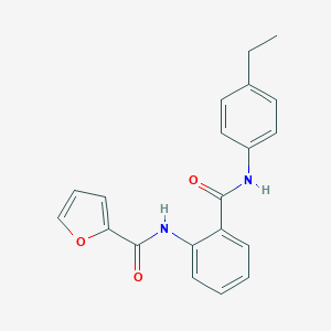 molecular formula C20H18N2O3 B299882 N-{2-[(4-ethylanilino)carbonyl]phenyl}-2-furamide 