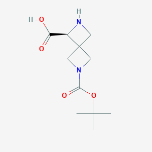molecular formula C11H18N2O4 B2998829 6-(Tert-butoxycarbonyl)-2,6-diazaspiro[3.3]heptane-1-carboxylic acid CAS No. 1822511-47-6