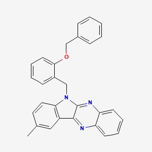 molecular formula C29H23N3O B2998830 6-(2-(benzyloxy)benzyl)-9-methyl-6H-indolo[2,3-b]quinoxaline CAS No. 612041-12-0