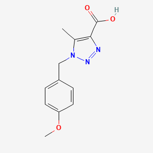 molecular formula C12H13N3O3 B2998837 1-[(4-methoxyphenyl)methyl]-5-methyl-1H-1,2,3-triazole-4-carboxylic acid CAS No. 1267866-44-3