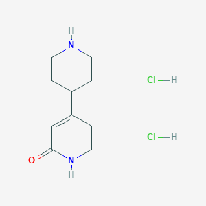 molecular formula C10H16Cl2N2O B2998838 4-(4-Piperidinyl)-2(1H)-pyridinone dihydrochloride CAS No. 2169997-55-9