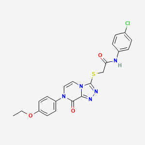 N-(4-chlorophenyl)-2-[[7-(4-ethoxyphenyl)-8-oxo-[1,2,4]triazolo[4,3-a]pyrazin-3-yl]sulfanyl]acetamide