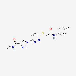 N-ethyl-1-(6-((2-oxo-2-(p-tolylamino)ethyl)thio)pyridazin-3-yl)-1H-imidazole-4-carboxamide