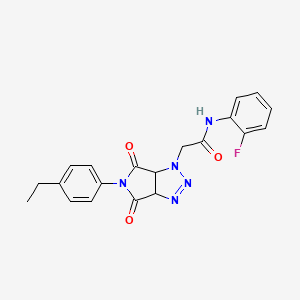 2-(5-(4-ethylphenyl)-4,6-dioxo-4,5,6,6a-tetrahydropyrrolo[3,4-d][1,2,3]triazol-1(3aH)-yl)-N-(2-fluorophenyl)acetamide