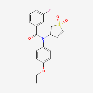 molecular formula C19H18FNO4S B2998848 N-(1,1-dioxido-2,3-dihydrothiophen-3-yl)-N-(4-ethoxyphenyl)-3-fluorobenzamide CAS No. 852438-49-4