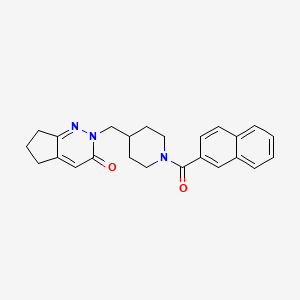 2-[[1-(Naphthalene-2-carbonyl)piperidin-4-yl]methyl]-6,7-dihydro-5H-cyclopenta[c]pyridazin-3-one