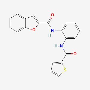 N-(2-(thiophene-2-carboxamido)phenyl)benzofuran-2-carboxamide