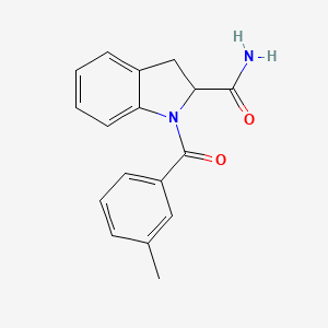 molecular formula C17H16N2O2 B2998856 1-(3-Methylbenzoyl)indoline-2-carboxamide CAS No. 1101188-66-2