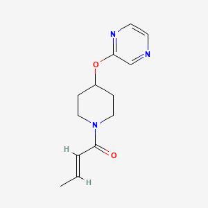 (E)-1-(4-(pyrazin-2-yloxy)piperidin-1-yl)but-2-en-1-one