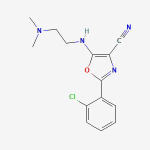 2-(2-Chlorophenyl)-5-((2-(dimethylamino)ethyl)amino)oxazole-4-carbonitrile