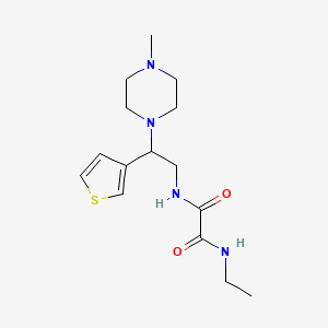 molecular formula C15H24N4O2S B2998860 N1-ethyl-N2-(2-(4-methylpiperazin-1-yl)-2-(thiophen-3-yl)ethyl)oxalamide CAS No. 946302-88-1