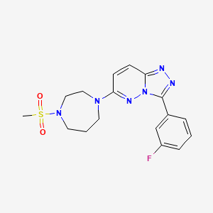 3-(3-Fluorophenyl)-6-(4-methylsulfonyl-1,4-diazepan-1-yl)-[1,2,4]triazolo[4,3-b]pyridazine