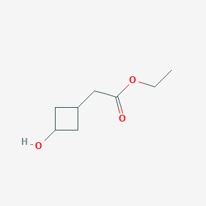 molecular formula C8H14O3 B2998863 Ethyl 2-(3-hydroxycyclobutyl)acetate CAS No. 1408075-22-8