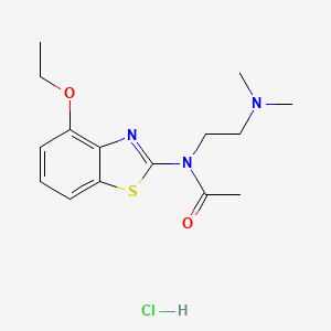 molecular formula C15H22ClN3O2S B2998866 N-(2-(二甲氨基)乙基)-N-(4-乙氧基苯并[d]噻唑-2-基)乙酰胺盐酸盐 CAS No. 1215722-44-3