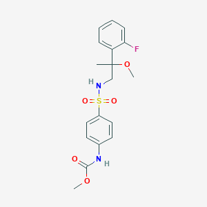 methyl (4-(N-(2-(2-fluorophenyl)-2-methoxypropyl)sulfamoyl)phenyl)carbamate
